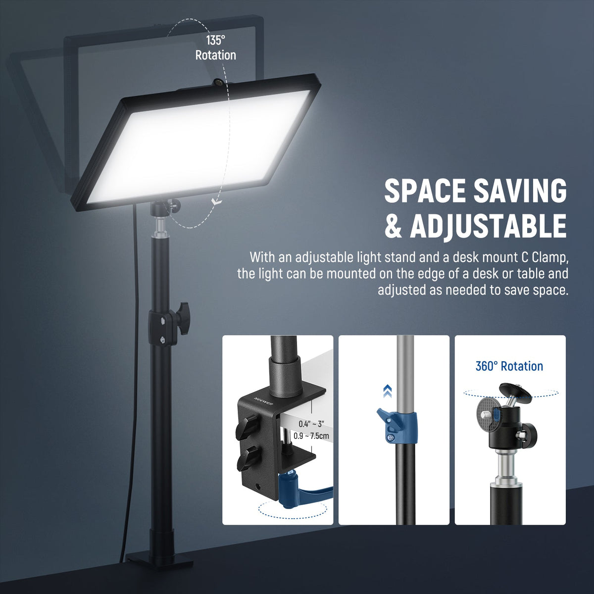 NEEWER GL25B 12.9" Streaming Key Light