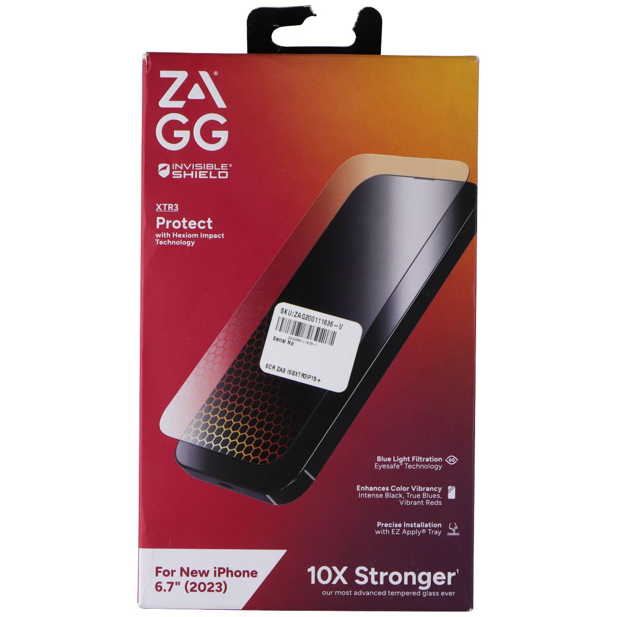ZAGG (Glass XTR3) Screen Protector for iPhone 15 Plus / 14 Plus - Clear
