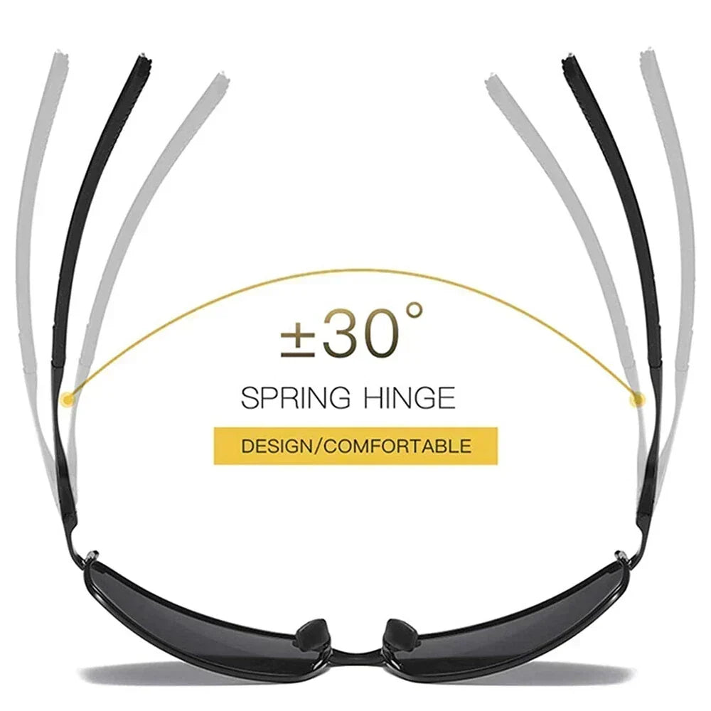 Men Aluminium HD Polarized Photochromic Sunglasses Driving Chameleon Sun Glasses